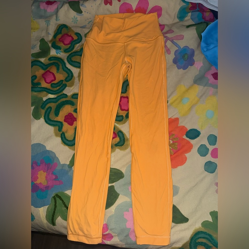 Lululemon Mango Dream Ribbed Leggings Size 4